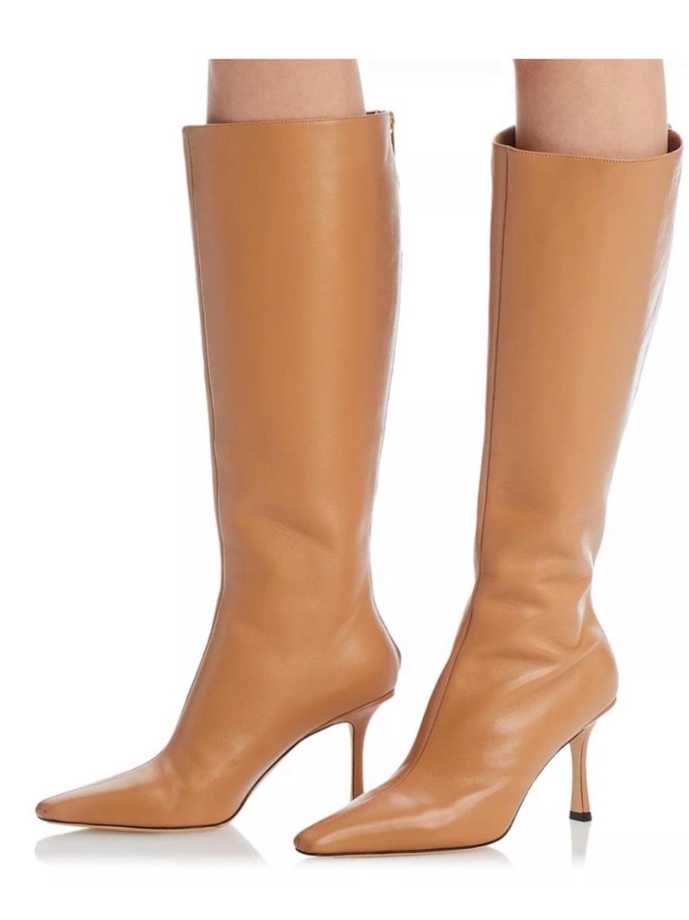 Jimmy Choo Agathe 85 Boots Tan / Biscuit Color Size 38 / 7.5 🆕 New